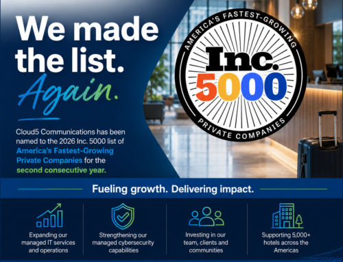 Cloud5 Communications Named to the Inc. 5000 List of America’s Fastest-Growing Private Companies for the Second Consecutive Year